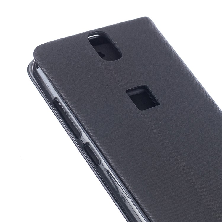 Two-color Stand Leather Case for Elephone P8000 with Card Slot - Black-5