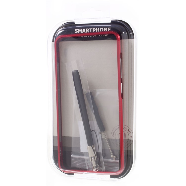 Aluminum Alloy Bumper Shell for LeEco Le Max 2 with Strap + Screw Kit - Red-10