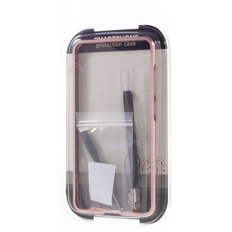 Aluminum Alloy Bumper Shell Cover for LeEco Le Max 2 with Strap + Screw Kit - Rose Gold-10
