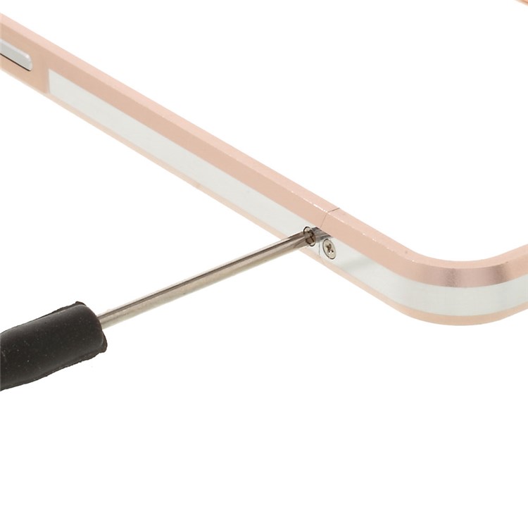 Aluminum Alloy Bumper Phone Case for LeEco Le Max 2 with Strap + Screw Kit - Champagne Gold-7
