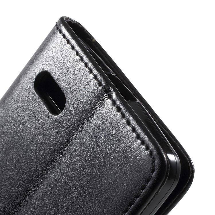 Imprint Flower Leather Wallet Case for Leagoo M5 - Black-8