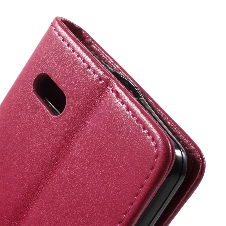 Imprint Flower Stand Leather Shell Case for Leagoo M5 - Rose-8