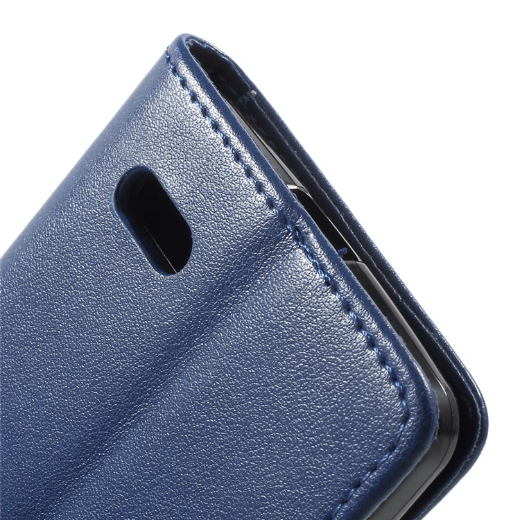 Imprint Flower Leather Magnetic Case for Leagoo M5 - Blue-9