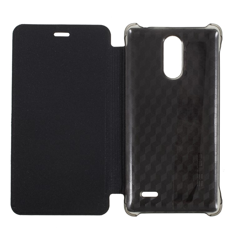 Litchi Skin Leather Stand Case for Leagoo M5 - Black-6