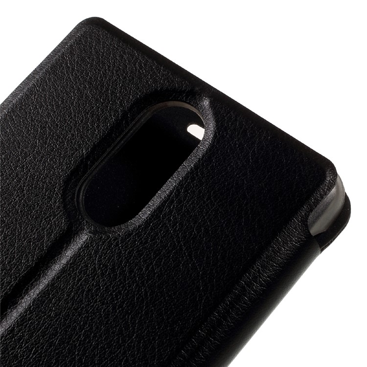 Litchi Skin Leather Stand Case for Leagoo M5 - Black-8