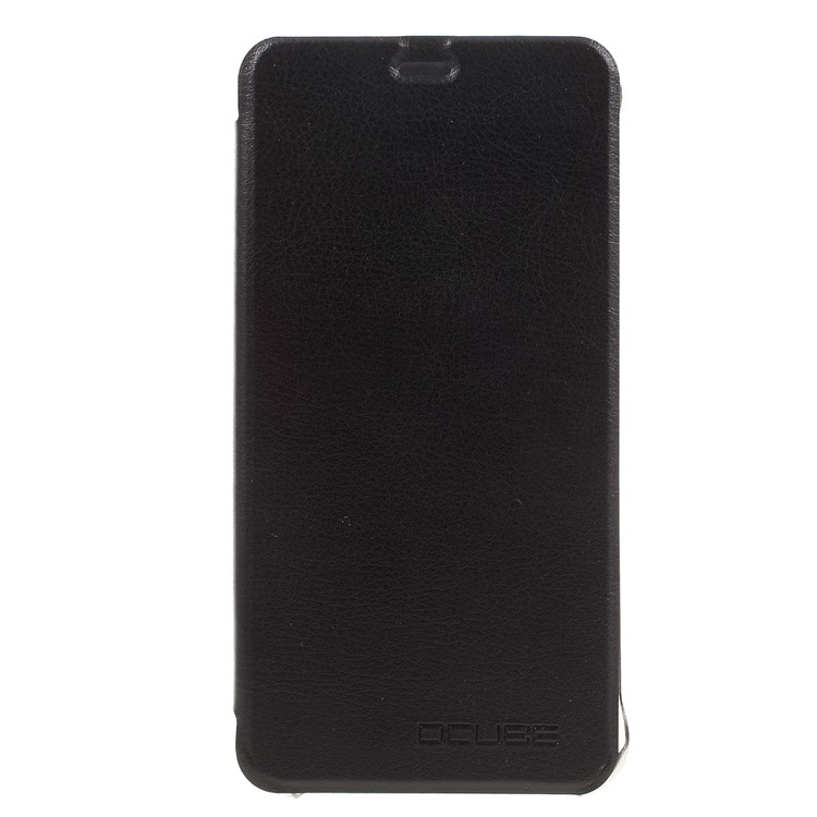 For Oukitel U7 Plus Litchi Texture Leather Stand Phone Case - Black-3