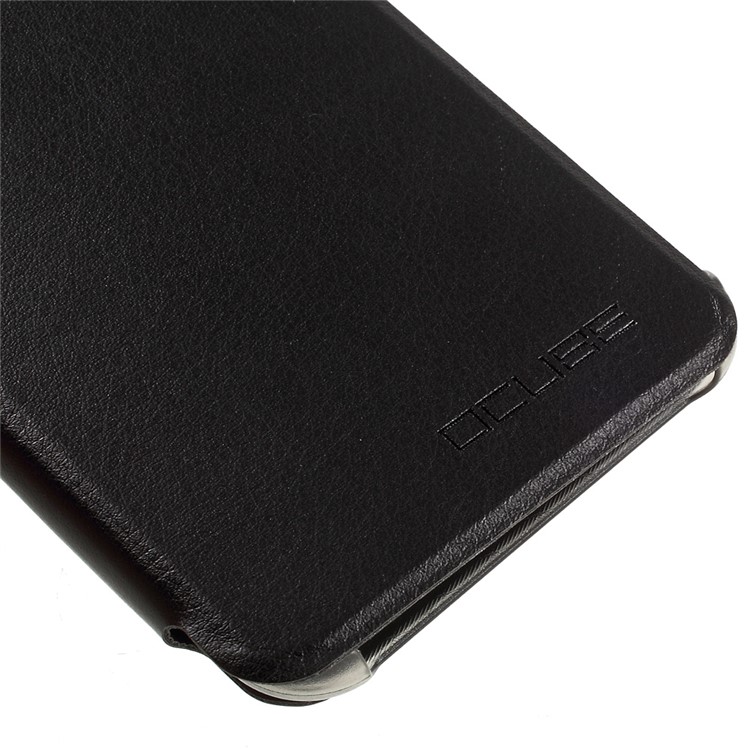 For Oukitel U7 Plus Litchi Texture Leather Stand Phone Case - Black-7