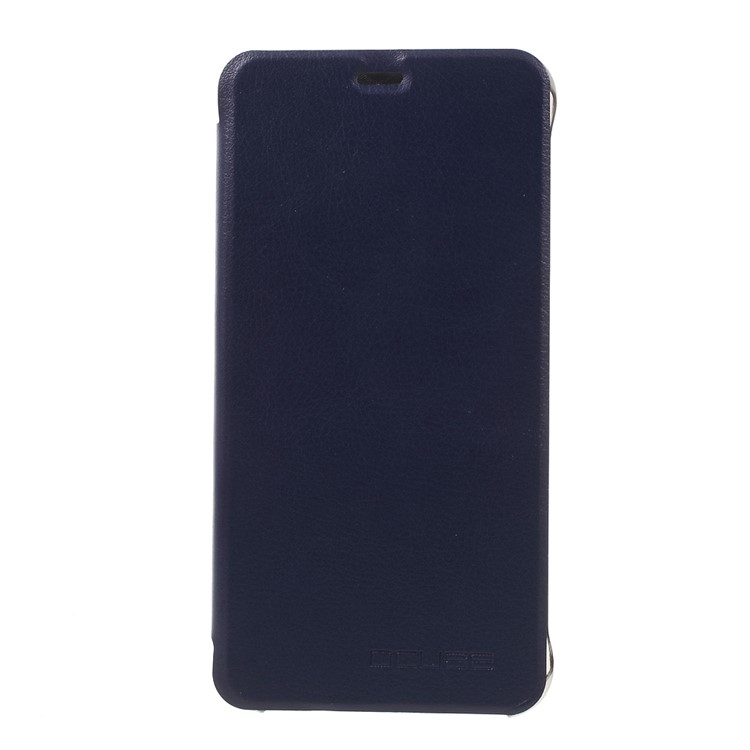 For Oukitel U7 Plus Litchi Texture PU Leather Phone Shell - Dark Blue-3