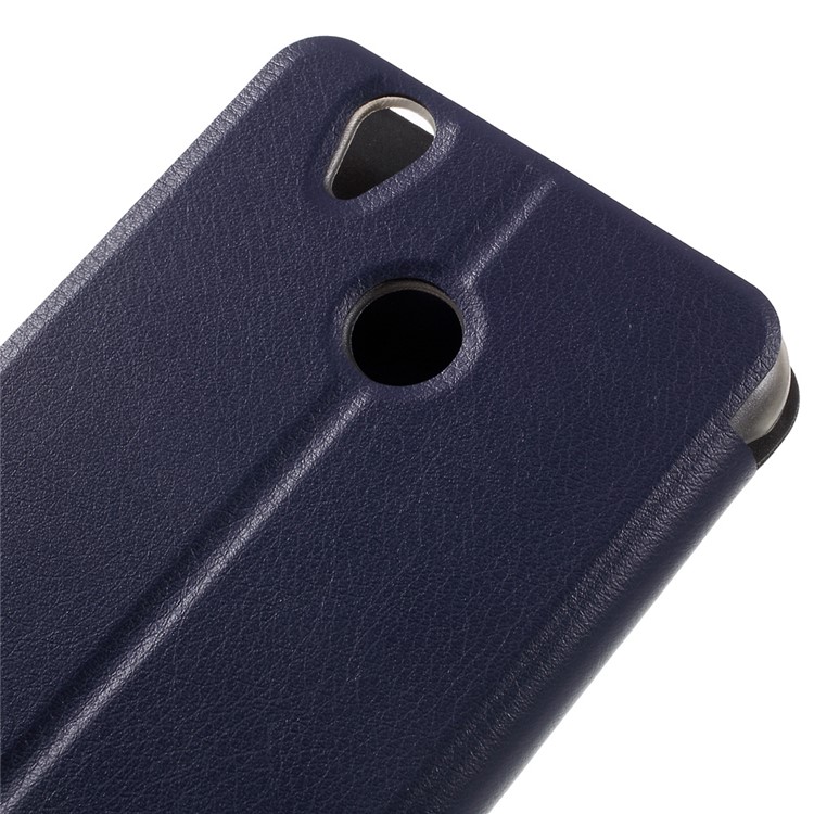 For Oukitel U7 Plus Litchi Texture PU Leather Phone Shell - Dark Blue-8