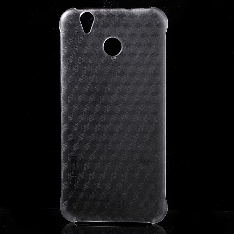 Matte 3D Hexagon Pattern PC Hard Case for Oukitel U7 Plus - Transparent-1