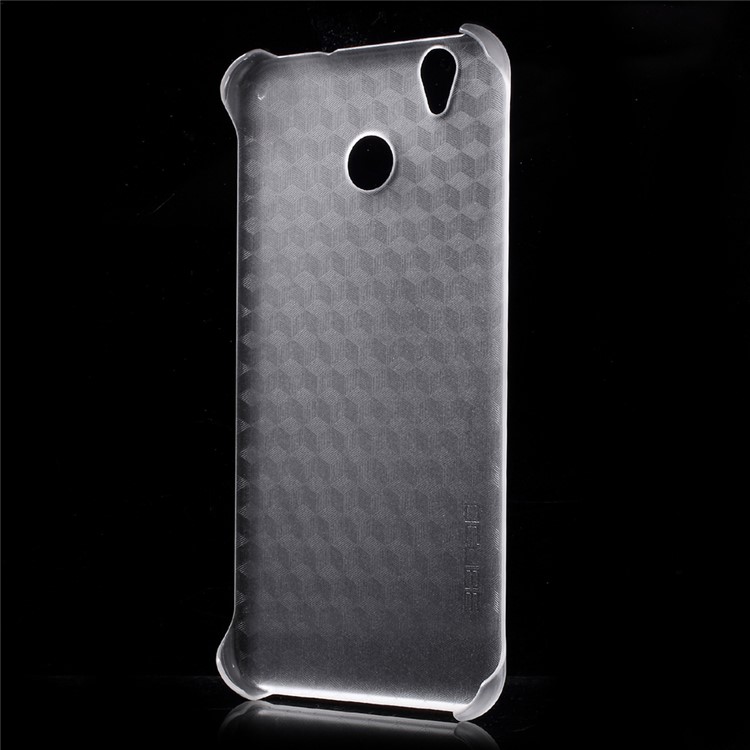 Matte 3D Hexagon Pattern PC Hard Case for Oukitel U7 Plus - Transparent-2