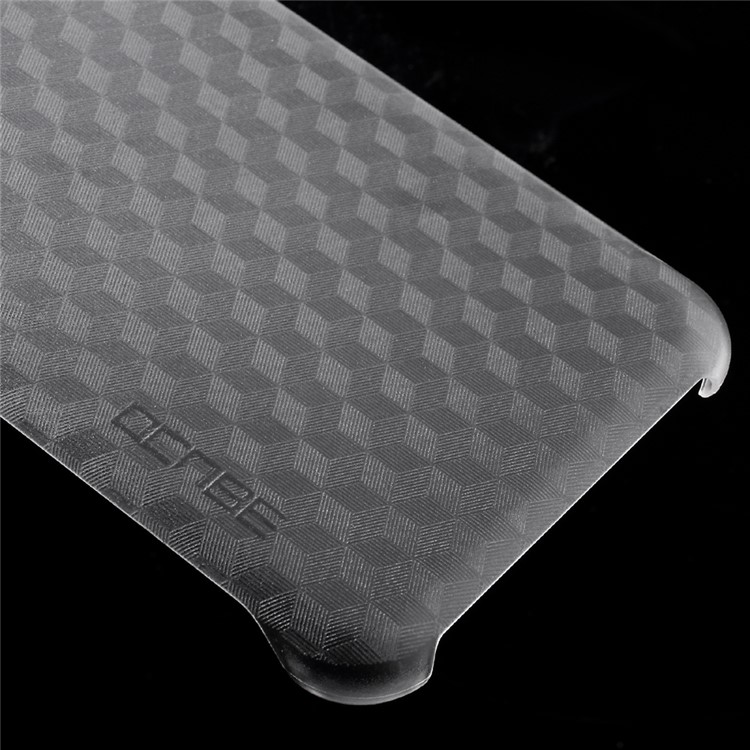 Matte 3D Hexagon Pattern PC Hard Case for Oukitel U7 Plus - Transparent-4
