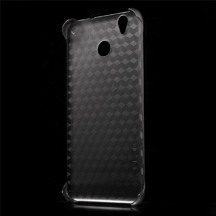 Matte 3D Hexagon Pattern PC Hard Cover for Oukitel U7 Plus - Grey-2