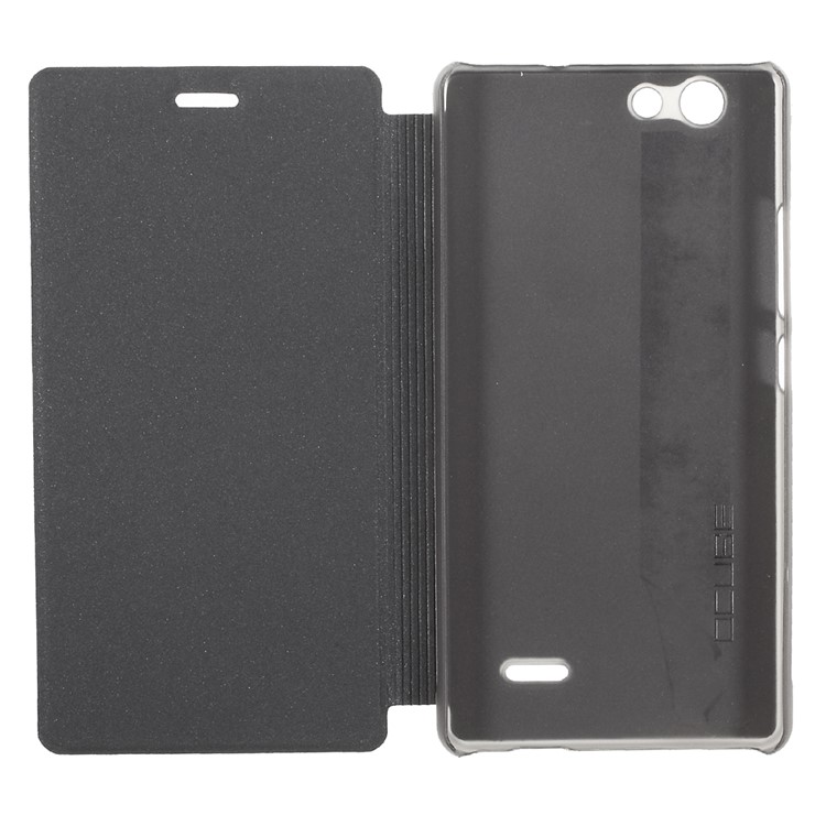 Litchi Texture Leather Flip Stand Case for Oukitel C4 - Black-6