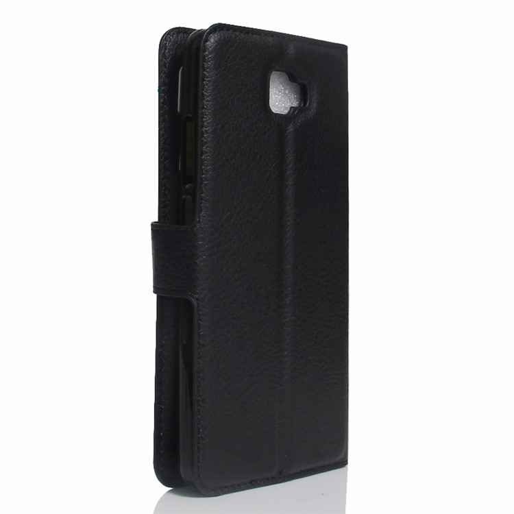 Litchi Texture Wallet Stand Leather Case for Archos 55 Cobalt Plus - Black-3