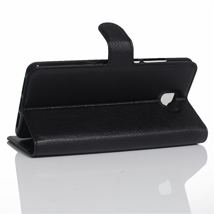 Litchi Texture Wallet Stand Leather Case for Archos 55 Cobalt Plus - Black-4