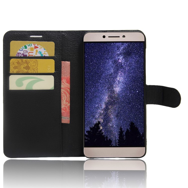 Litchi Skin Leather Wallet Case for LeEco Le 2 Pro - Black-5