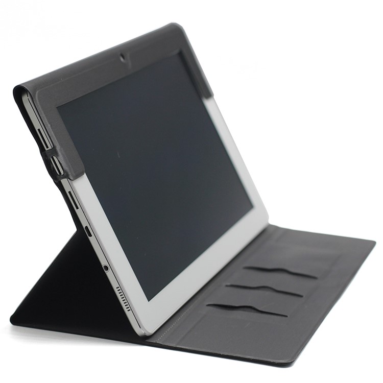 Flip Leather Card Holder Stand Case for Cube Talk 11 - Black-6