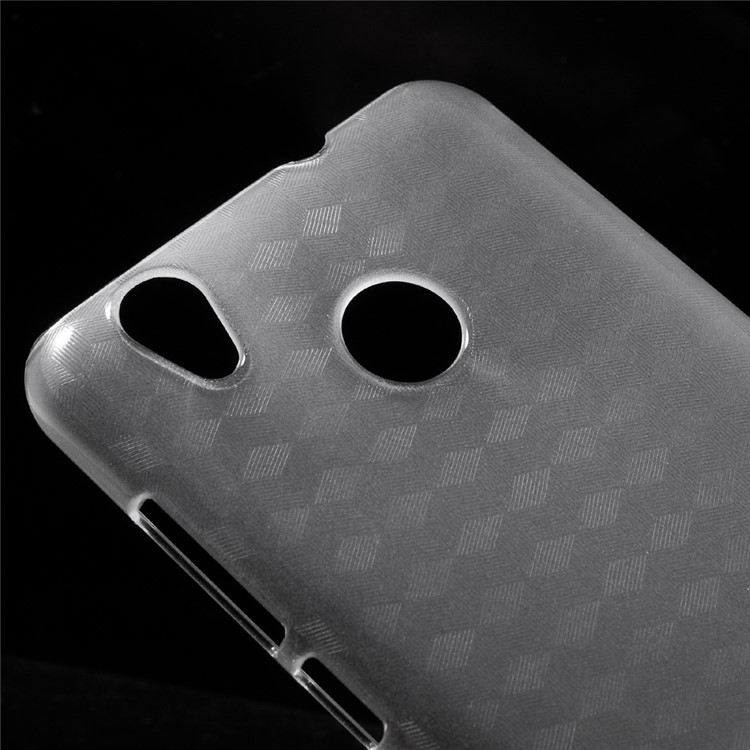 Matte 3D Hexagon PC Hard Cover Case for Oukitel K7000 - Transparent-3