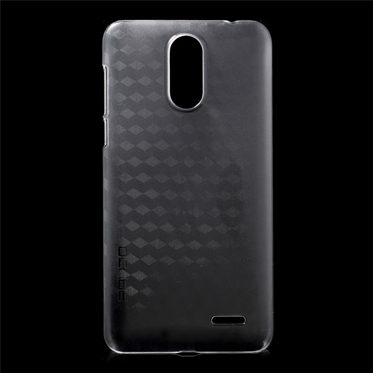 Matte 3D Hexagon PC Hard Phone Case for Leagoo M5 Plus - Transparent-1