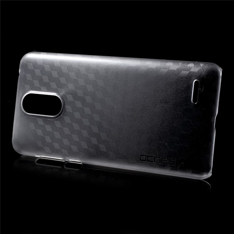 Matte 3D Hexagon PC Hard Phone Case for Leagoo M5 Plus - Transparent-2