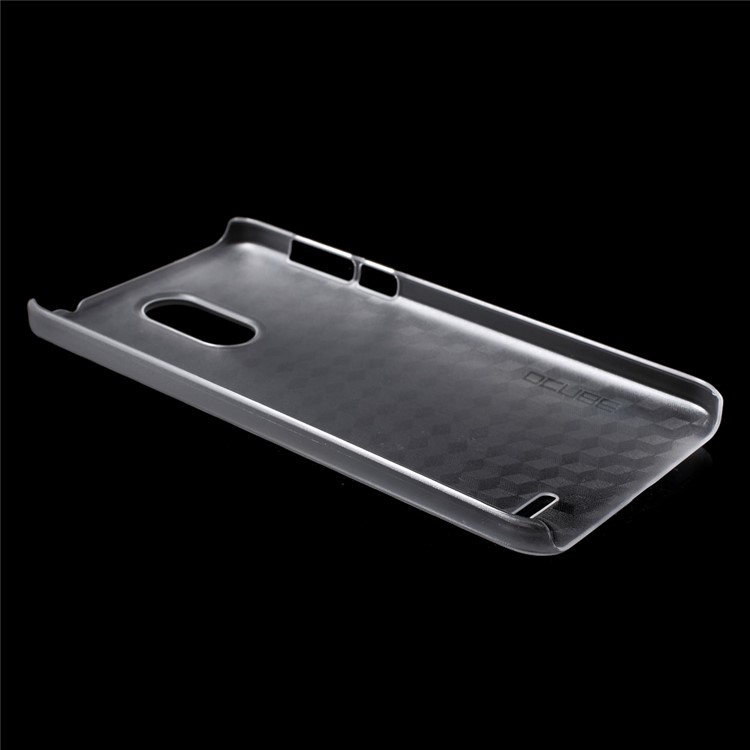 Matte 3D Hexagon PC Hard Phone Case for Leagoo M5 Plus - Transparent-3