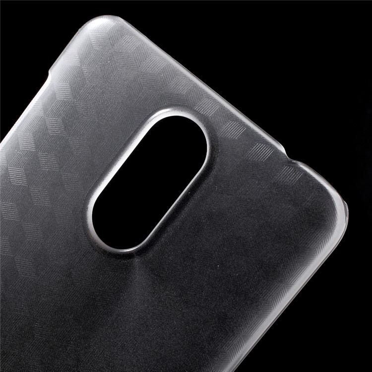 Matte 3D Hexagon PC Hard Phone Case for Leagoo M5 Plus - Transparent-5