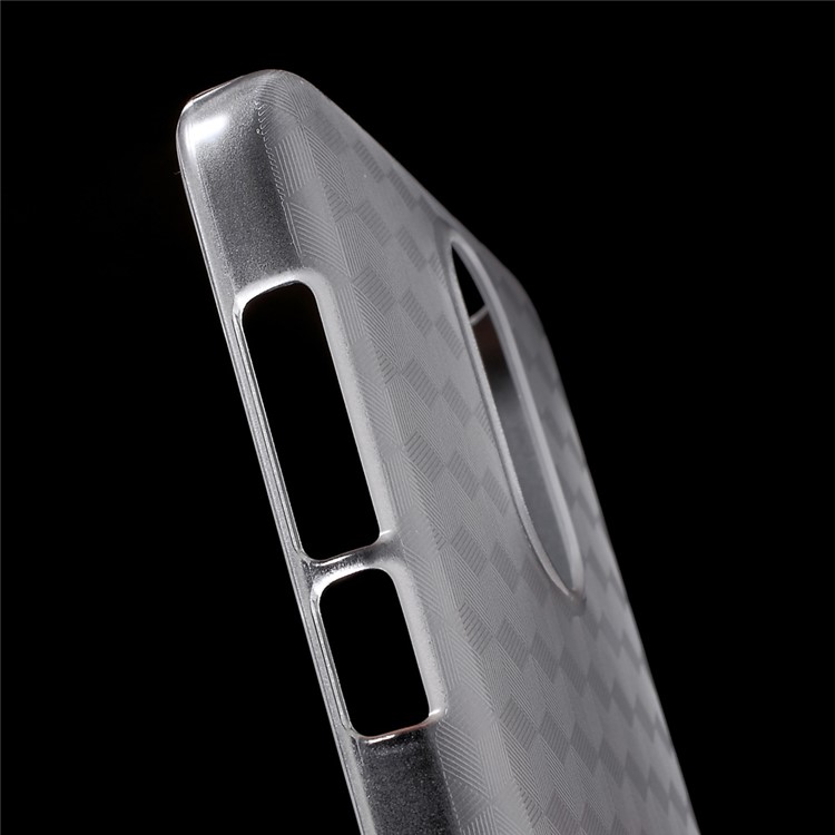 Matte 3D Hexagon PC Hard Phone Case for Leagoo M5 Plus - Transparent-6