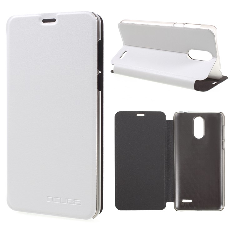 OCUBE Leather Stand Mobile Cover for Leagoo M5 Plus - White-1