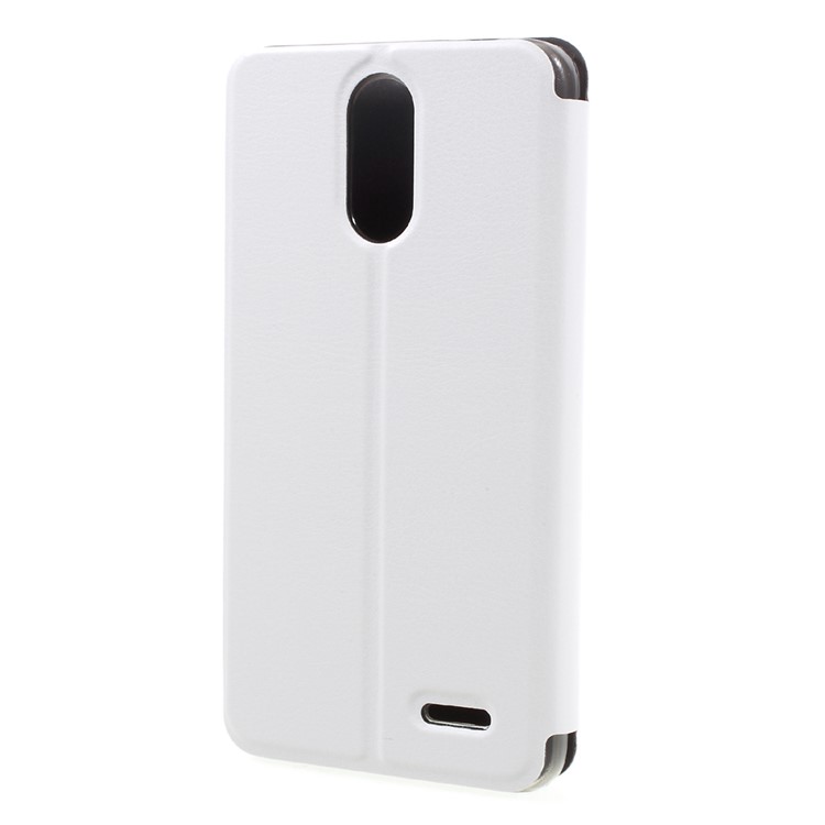 OCUBE Leather Stand Mobile Cover for Leagoo M5 Plus - White-2
