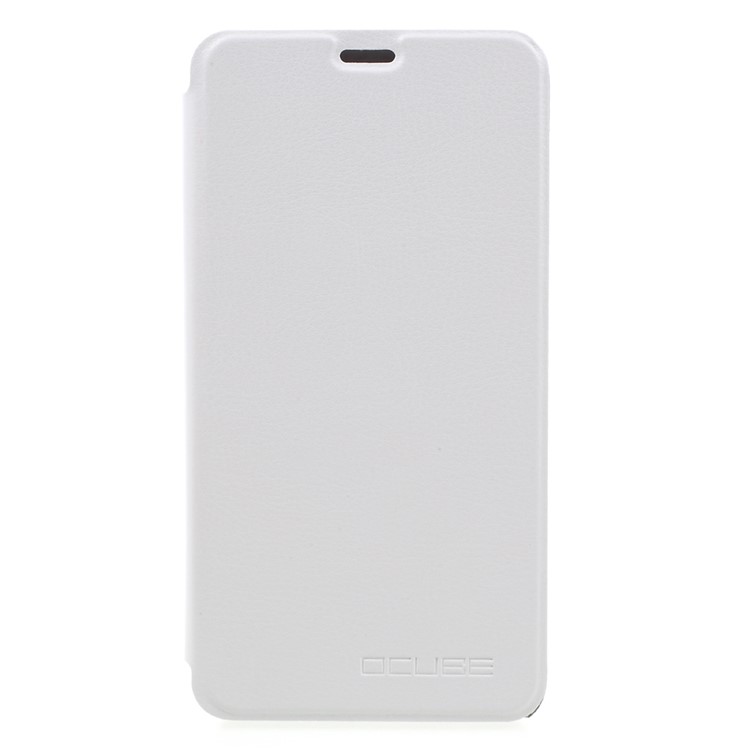 OCUBE Leather Stand Mobile Cover for Leagoo M5 Plus - White-3