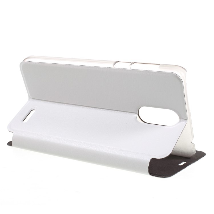 OCUBE Leather Stand Mobile Cover for Leagoo M5 Plus - White-5