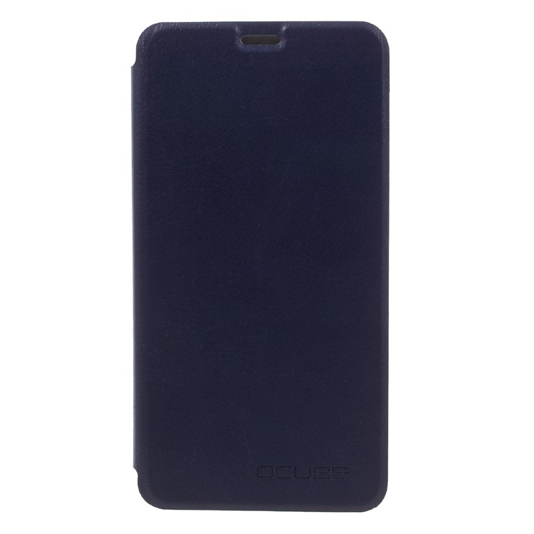 OCUBE Leather Flip Case Stand Cover for Leagoo M5 Plus - Dark Blue-3
