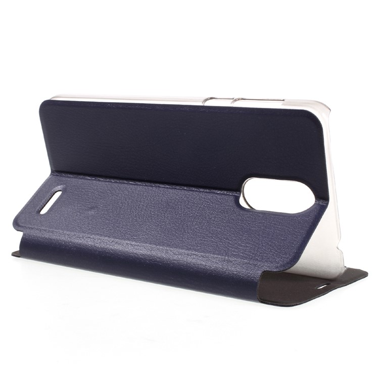 OCUBE Leather Flip Case Stand Cover for Leagoo M5 Plus - Dark Blue-5