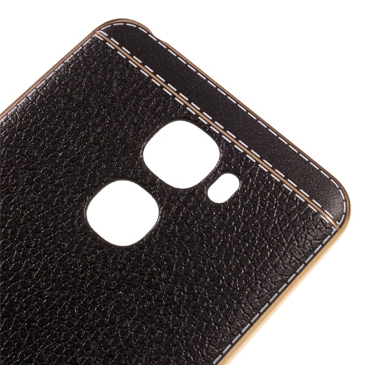 Litchi Texture Leather Skin TPU Case for LeEco Le Pro3 - Black-3