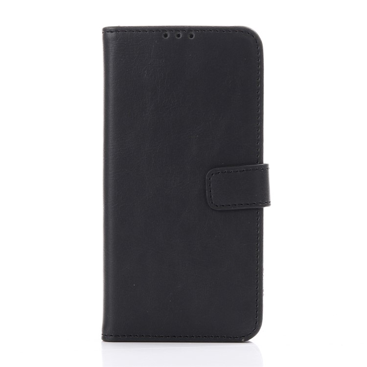 Retro Style Leather Wallet Stand Case for Sharp Aquos Ever SH-02J - Black-1