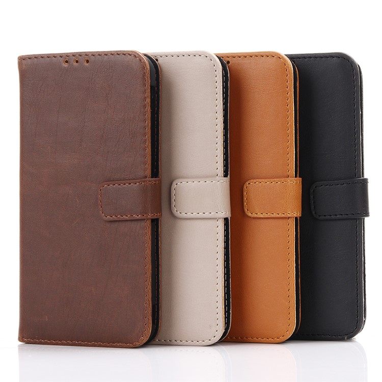 Retro Style Leather Wallet Stand Case for Sharp Aquos Ever SH-02J - Black-6