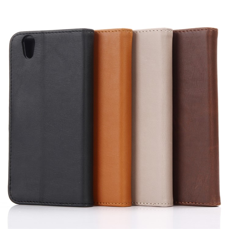 Retro Style Leather Wallet Stand Case for Sharp Aquos Ever SH-02J - Black-7