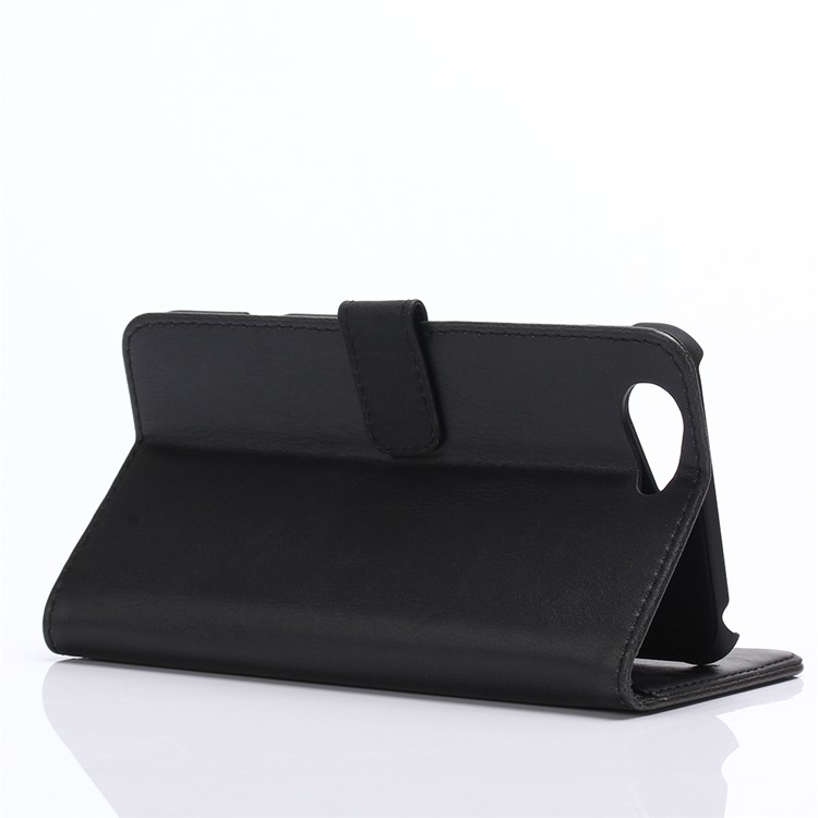 Retro Crazy Horse Leather Wallet Case for Sharp Aquos Zeta SH-04H - Black-4