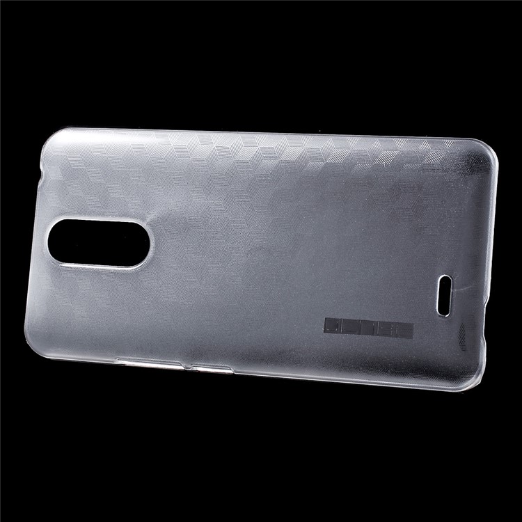 3D Hexagon Matte PC Hard Cover Case for Ulefone Metal - Transparent-2