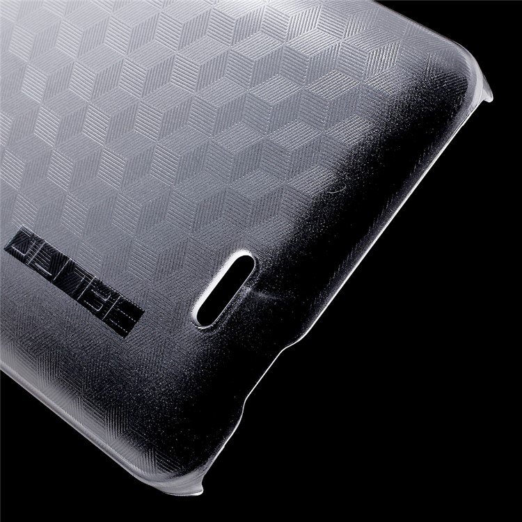 3D Hexagon Matte PC Hard Cover Case for Ulefone Metal - Transparent-4