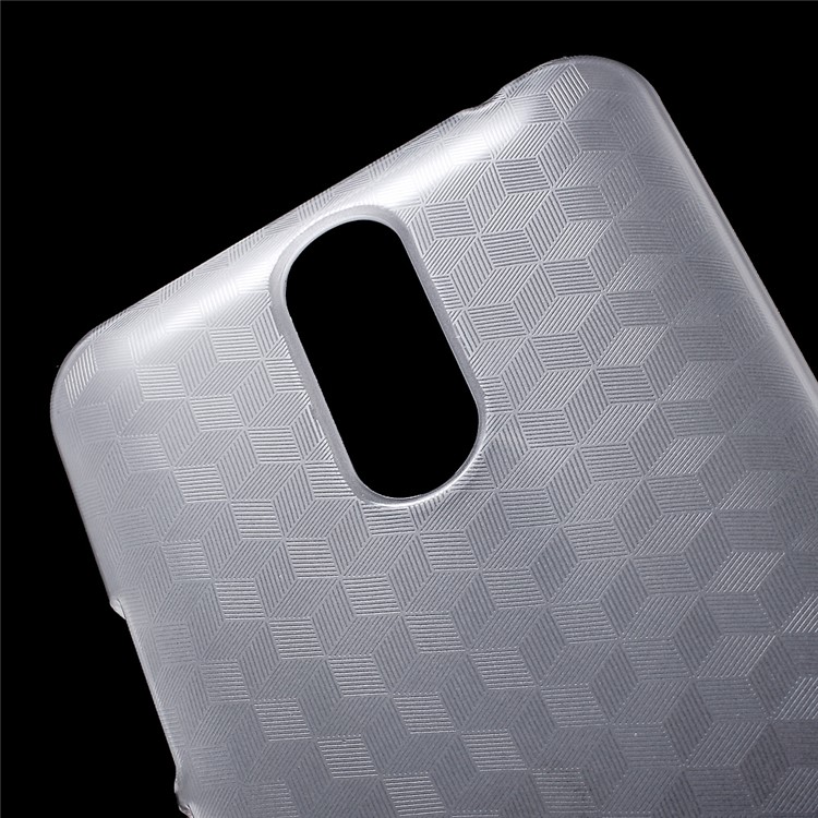 3D Hexagon Matte PC Hard Cover Case for Ulefone Metal - Transparent-5