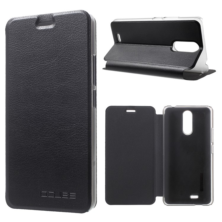 Flip Stand Leather Mobile Phone Case for Ulefone Metal - Black-1