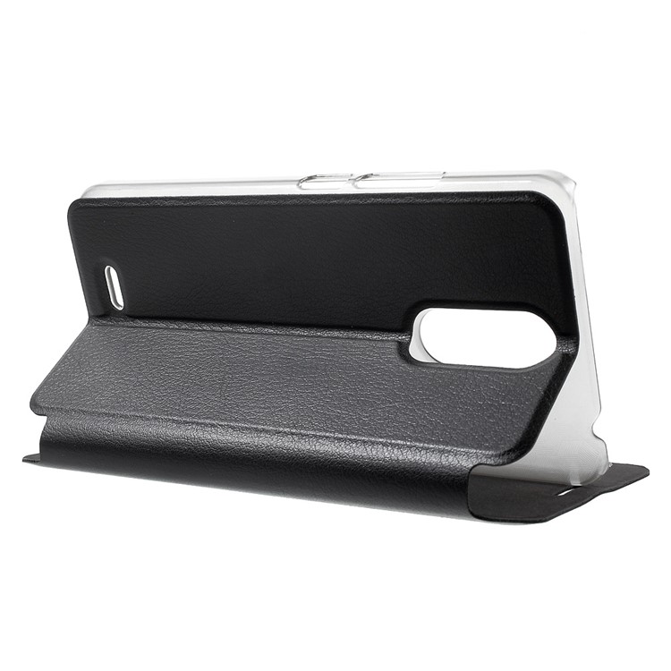 Flip Stand Leather Mobile Phone Case for Ulefone Metal - Black-3