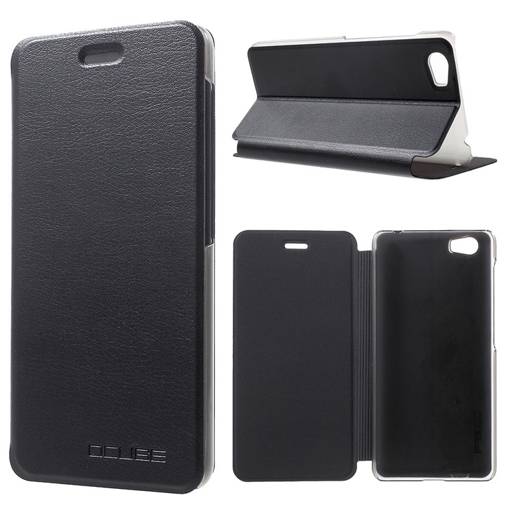 For Vernee Mars Flip Leather Phone Case with Stand - Black-1