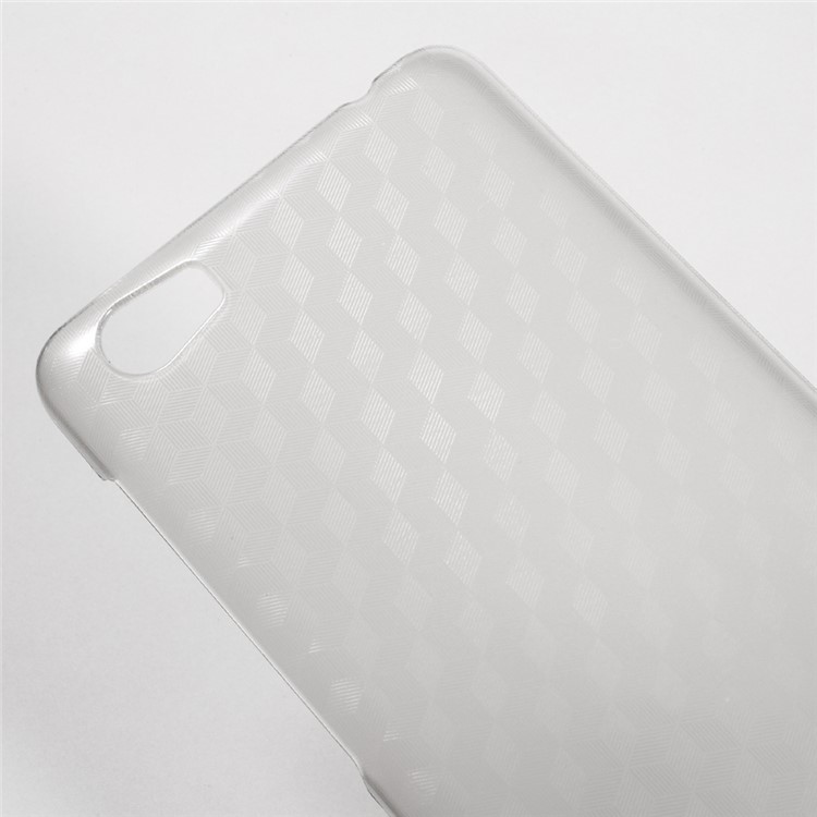 3D Hexagon Matte PC Mobile Phone Cover Case for Vernee Mars - Grey-3