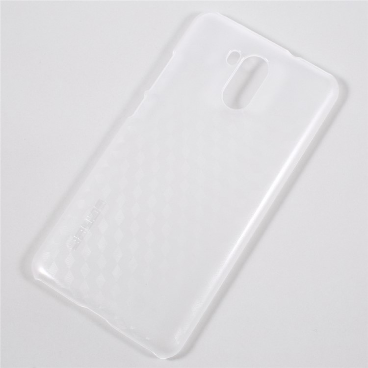 For Oukitel U15 Pro 3D Hexagon Matte PC Phone Case Cover - Transparent-1