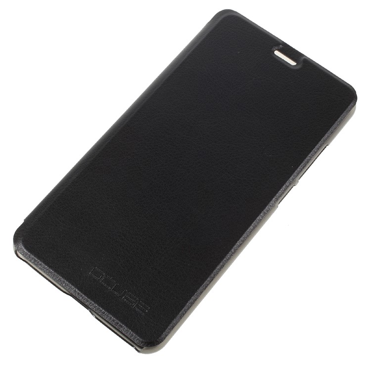 Flip Stand Leather Cell Phone Case for Oukitel U15 Pro - Black-3