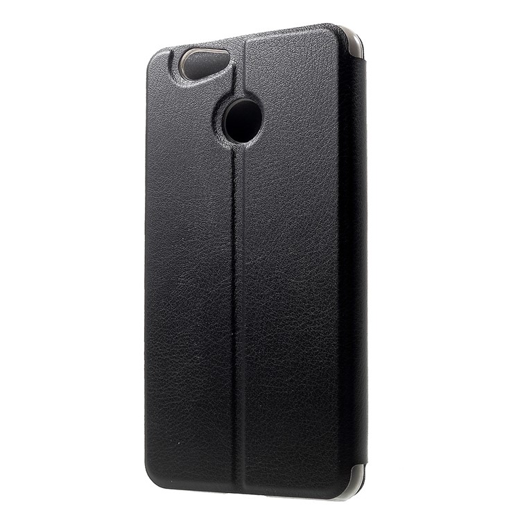 Folio Leather Stand Phone Case for Blackview E7 / E7s - Black-2