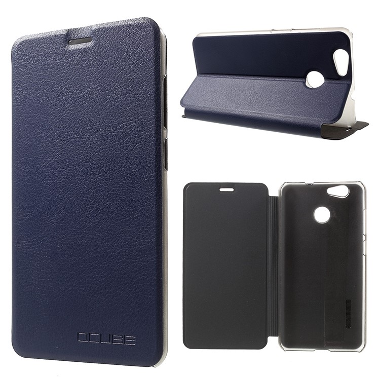 Stand Leather Cell Phone Shell for Blackview E7 / E7s - Blue-1